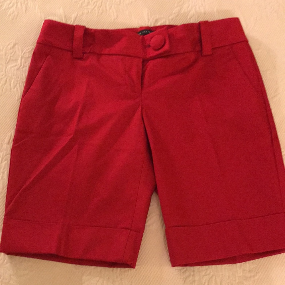 The Limited red shorts and black top